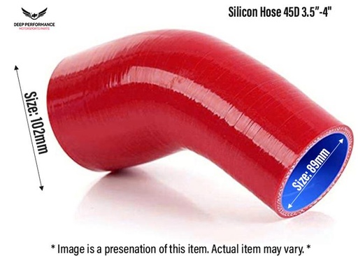 Silicon Hose 45D 3.5"-4" Red