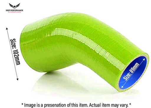 Silicon Hose 45D 3.5"-4" Yellow