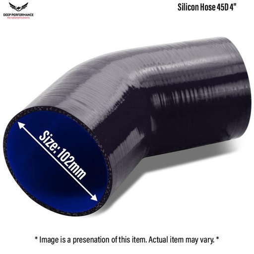 Silicon Hose 45D 4" Black