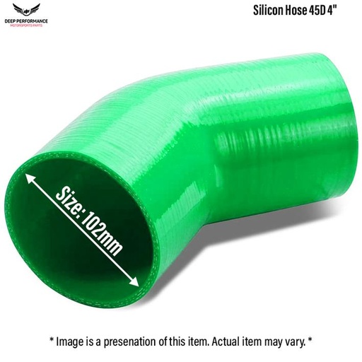 Silicon Hose 45D 4" L. Green