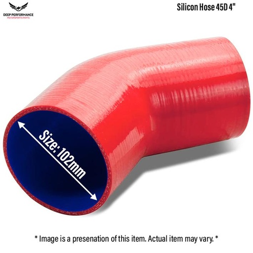 Silicon Hose 45D 4" Red