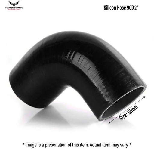 Silicon Hose 90D 2" Black