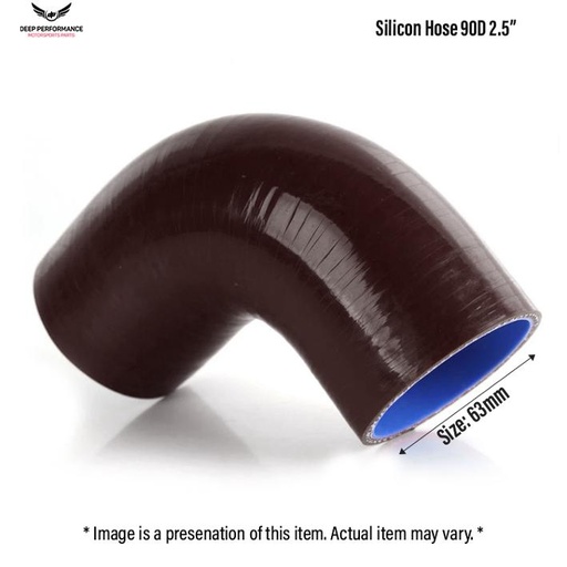 Silicon Hose 90D 2.5" Black