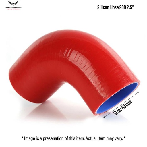 Silicon Hose 90D 2.5" Red