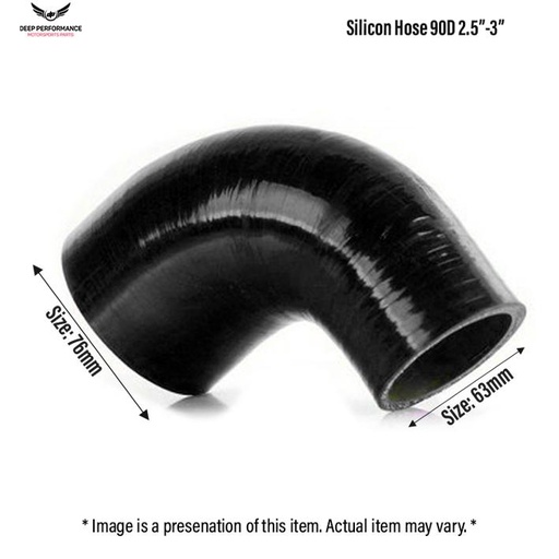 Silicon Hose 90D 2.5"-3" Black