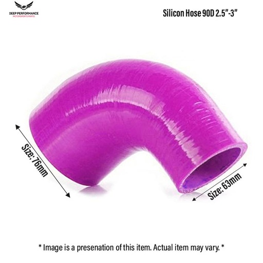 Silicon Hose 90D 2.5"-3" Purple