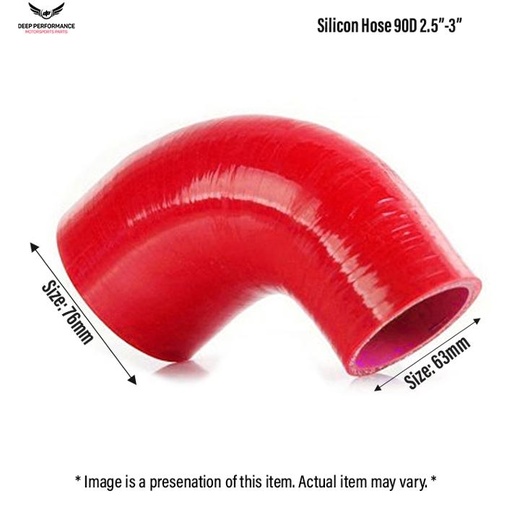 Silicon Hose 90D 2.5"-3" Red