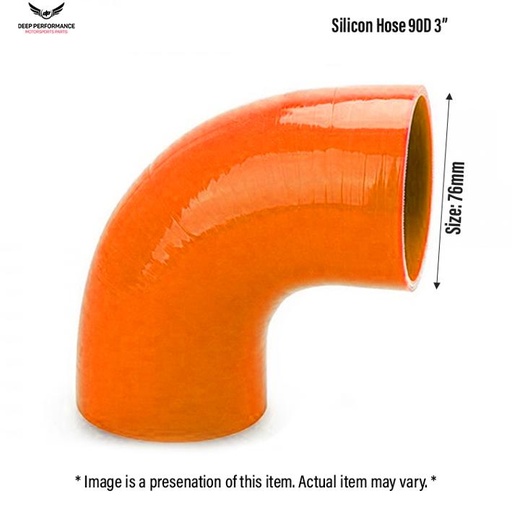 Silicon Hose 90D 3" Orange