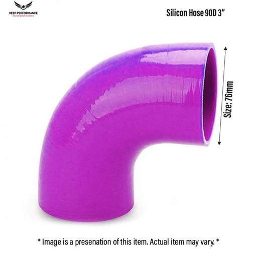 Silicon Hose 90D 3" Purple