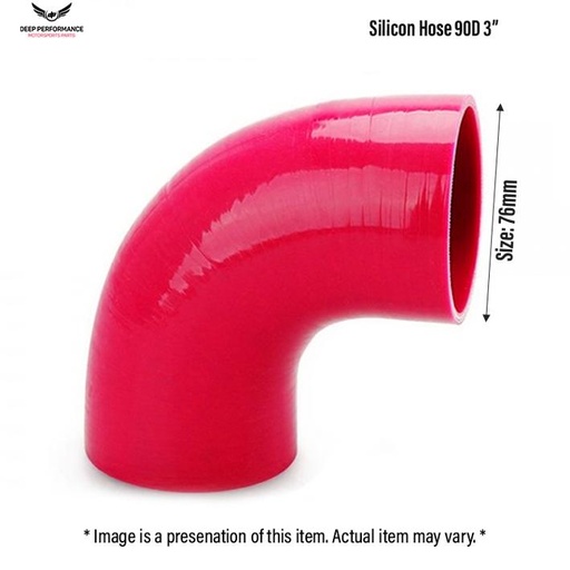 Silicon Hose 90D 3" Red