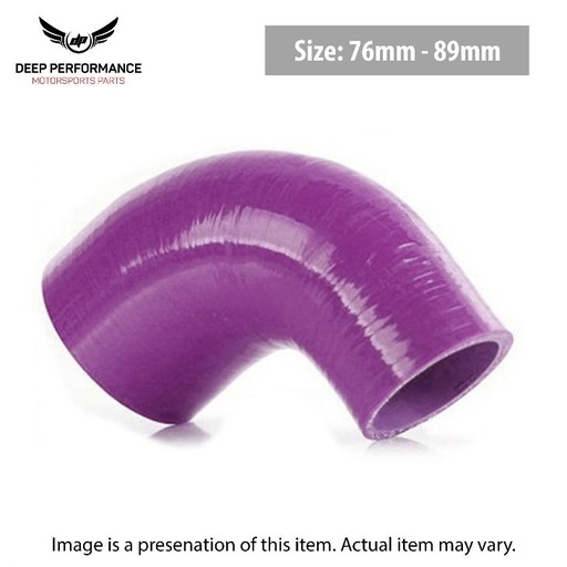 [ER90/89-76] Silicon Hose 90D 3"-3.5" Purple