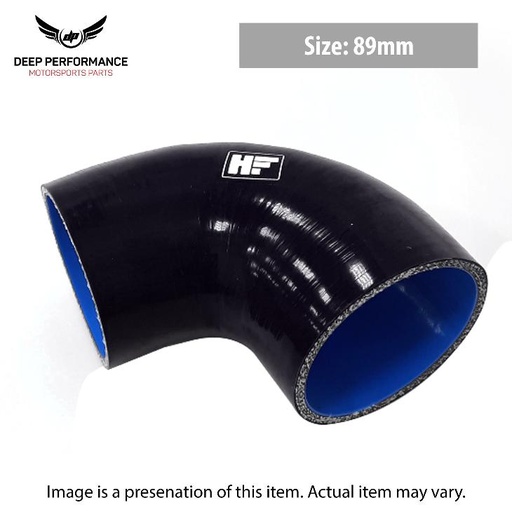 Silicon Hose 90D 3.5" Black