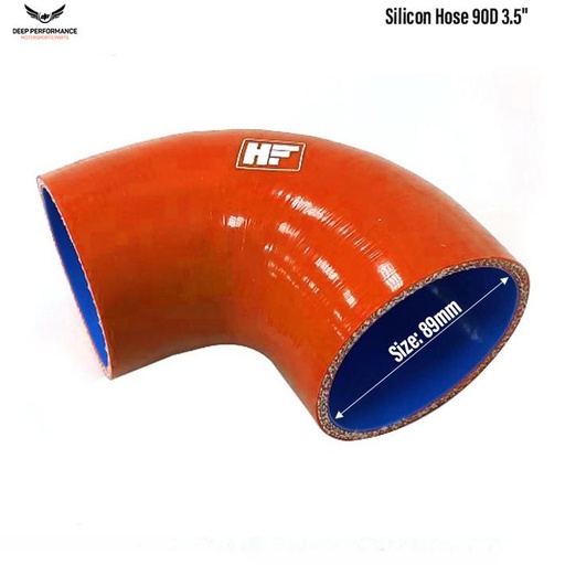Silicon Hose 90D 3.5" Orange