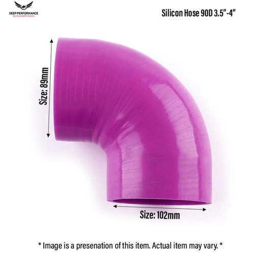 Silicon Hose 90D 3.5"-4" Purple