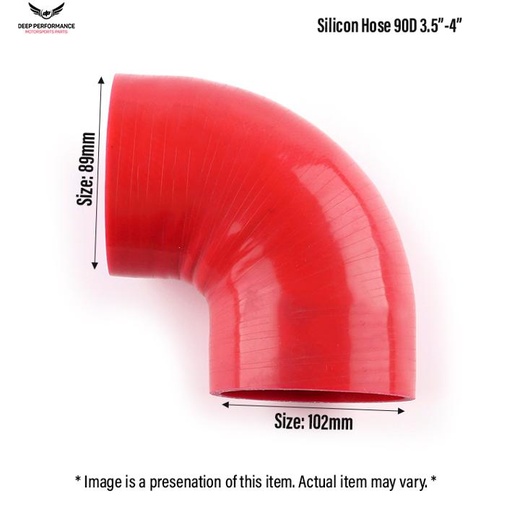 Silicon Hose 90D 3.5"-4" Red