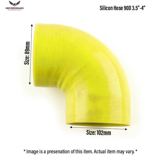Silicon Hose 90D 3.5"-4" Yellow