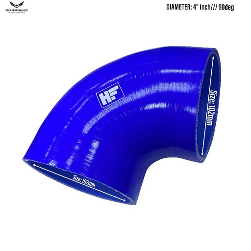 Silicon Hose 90D 4" Blue