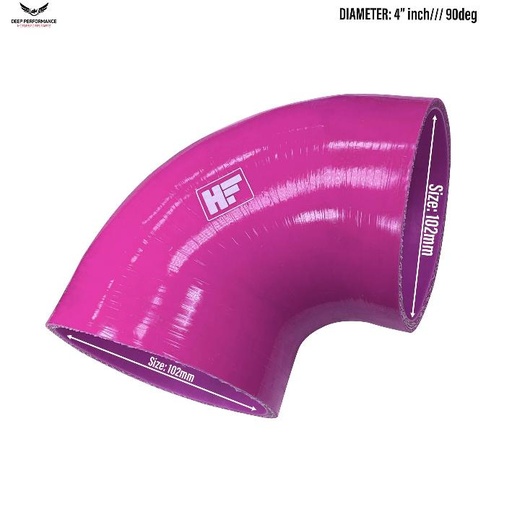 Silicon Hose 90D 4" Purple