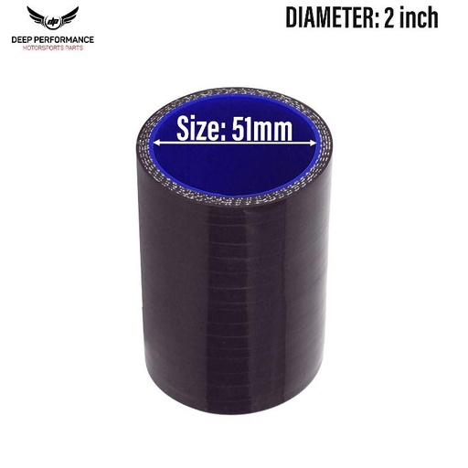 [SH51] Silicon Hose ST 2" Black