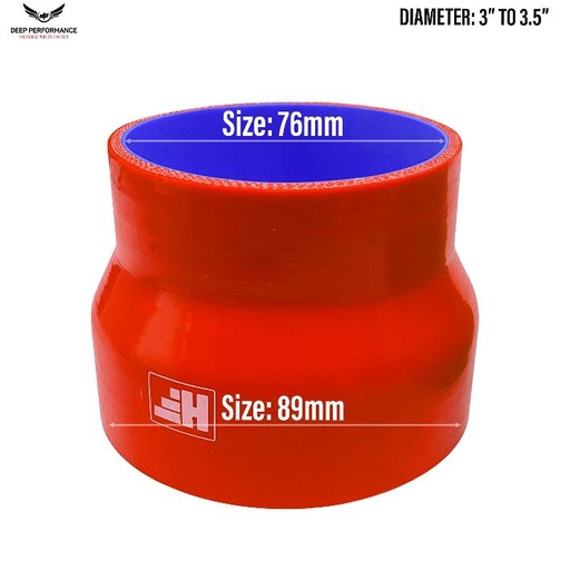 [SR76-63] Silicon Hose ST 3"-3.5" Red