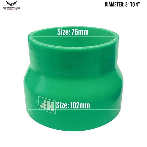 Silicon Hose ST 3"-4" L. Green