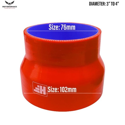 Silicon Hose ST 3"-4" Red