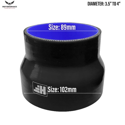 Silicon Hose ST 3.5"-4" Black