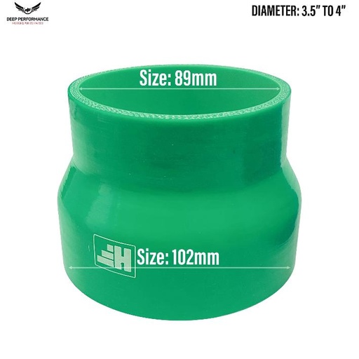 Silicon Hose ST 3.5"-4" L. Green