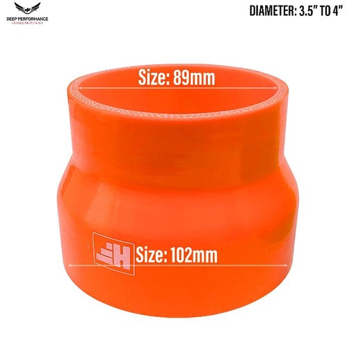 Silicon Hose ST 3.5"-4" Orange