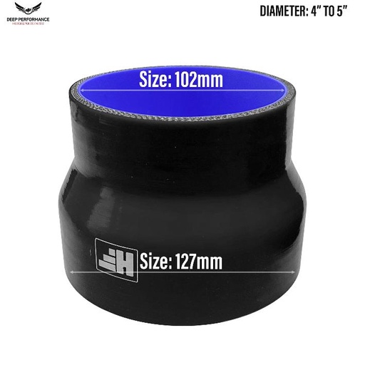 Silicon Hose ST 4"-5" Black