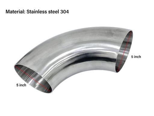 [EB-5] Stainless Steel 304 Pipe 5" 90D