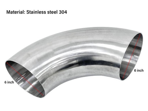 [EB-6] Stainless Steel 304 Pipe 6" 90D