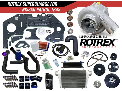Supercharger Kit for Nissan Patrol Y62 4.0 (C38-71, 75mm pulley)