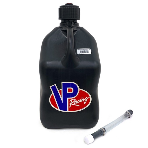 [3582-CA] VP Racing Square Plastic Jug w/ Hose Black