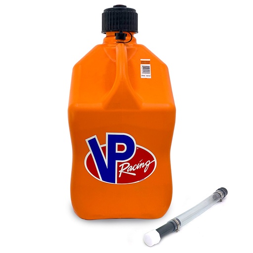 [3572-CA] VP Racing Square Plastic Jug w/ Hose Orange