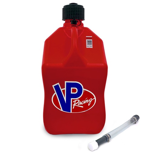 [3516-CA] VP Racing Square Plastic Jug w/ Hose Red