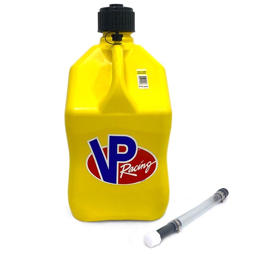 [3556-CA] VP Racing Square Plastic Jug w/ Hose Yellow